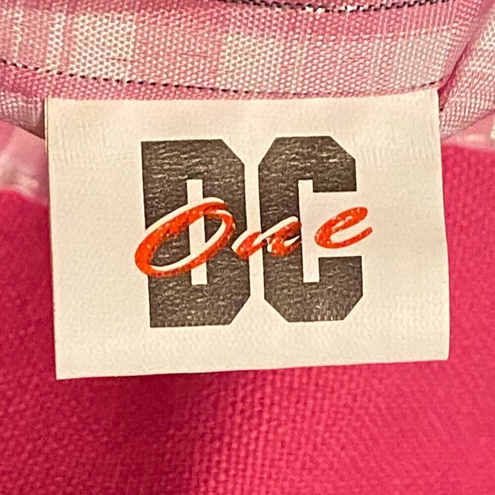 ONE DC I Heart DC Boho Shoulder Tote Bag Zebra Stripes Pink Lining Roomy - Picture 5 of 10